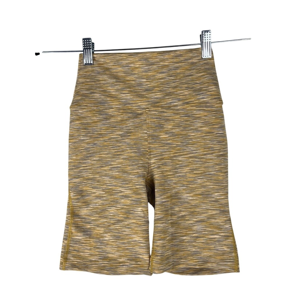 Outdoor Voices Flow‎ 7" Biker Shorts Women XXS Sunset Gold Space Dye High Rise